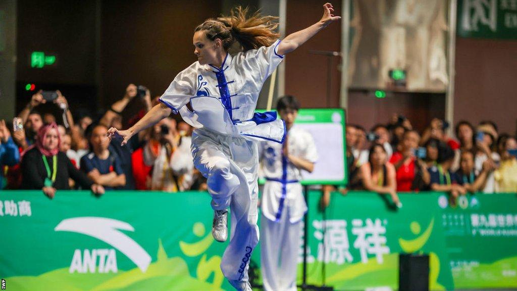 Ashleigh Wykes in action at the Kung-Fu World Championships