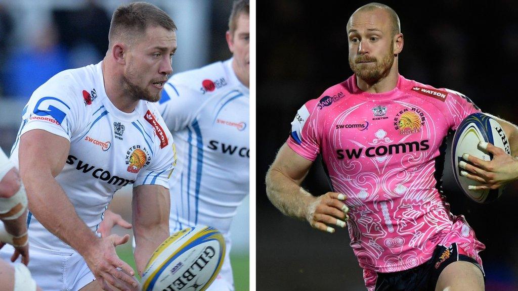Sam Hill (left) and James Short playing for Exeter