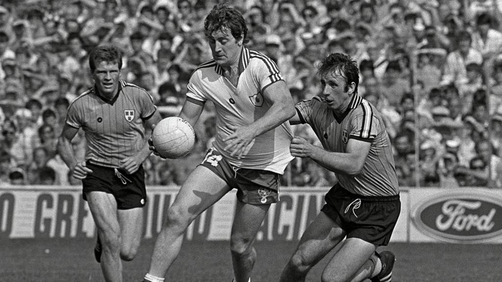 Frank McGuigan in action against Dublin in 1984