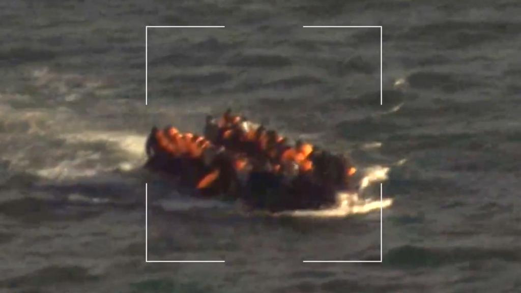 Drone footage showing the packed dinghy Tajik was on board