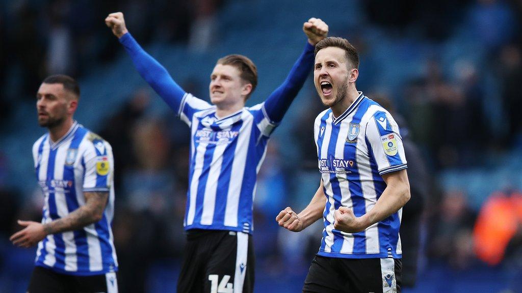 Sheffield Wednesday players celebrate