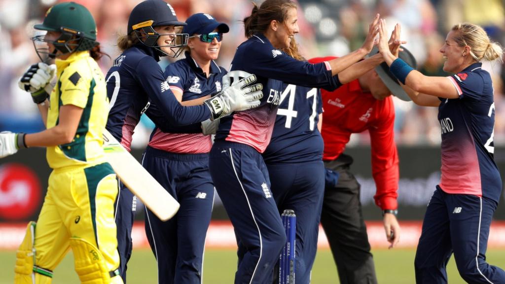 England team celebrate win