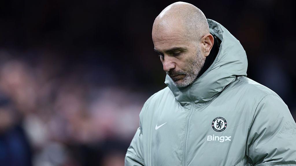 Close up of Chelsea in a Chelsea tracksuit