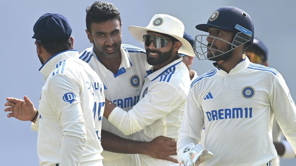 India players celebrate a wicket