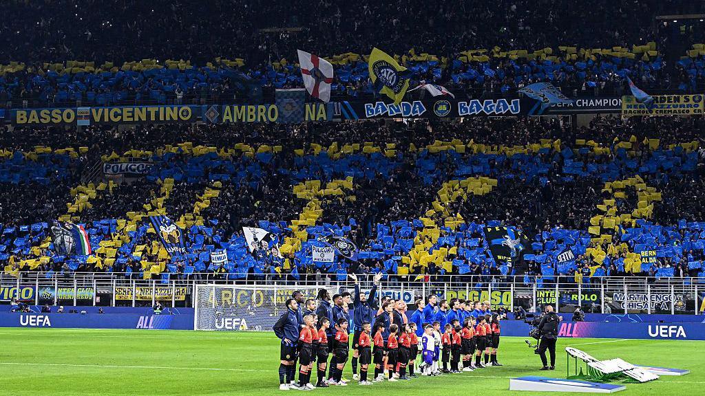 Inter Milan tifo before the game