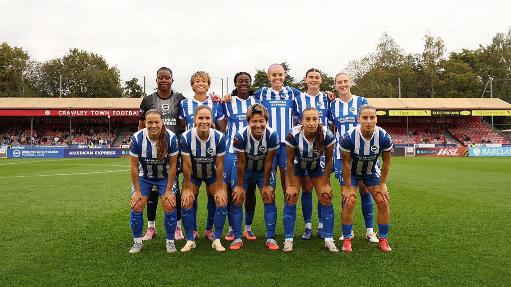 Brighton women at Broadfield Stadium