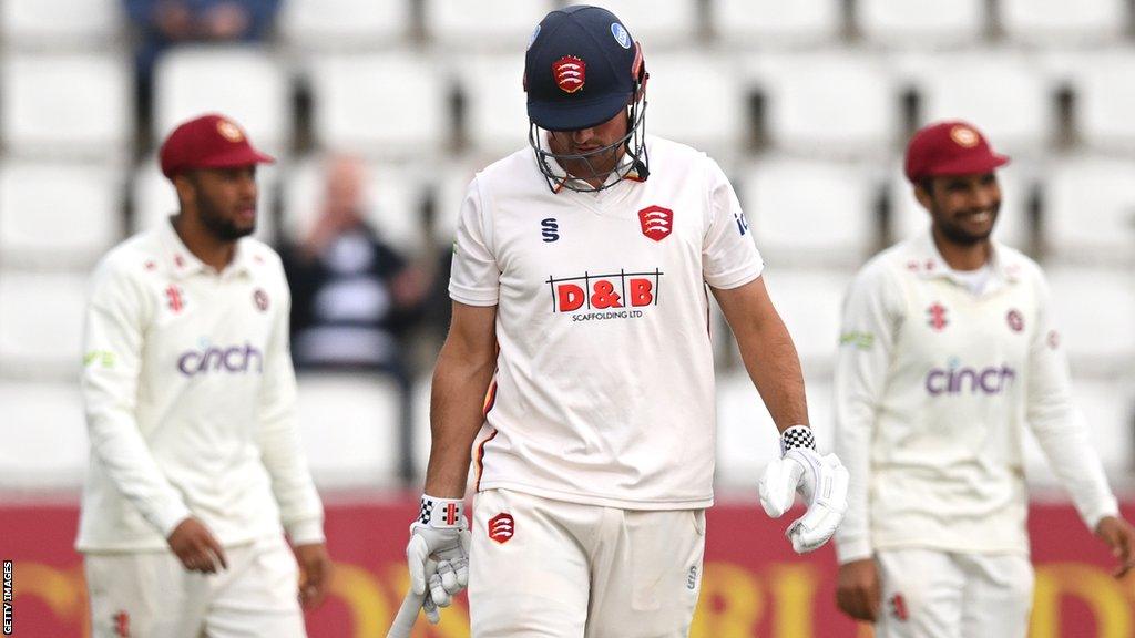 Alastair Cook walks off after being dismissed