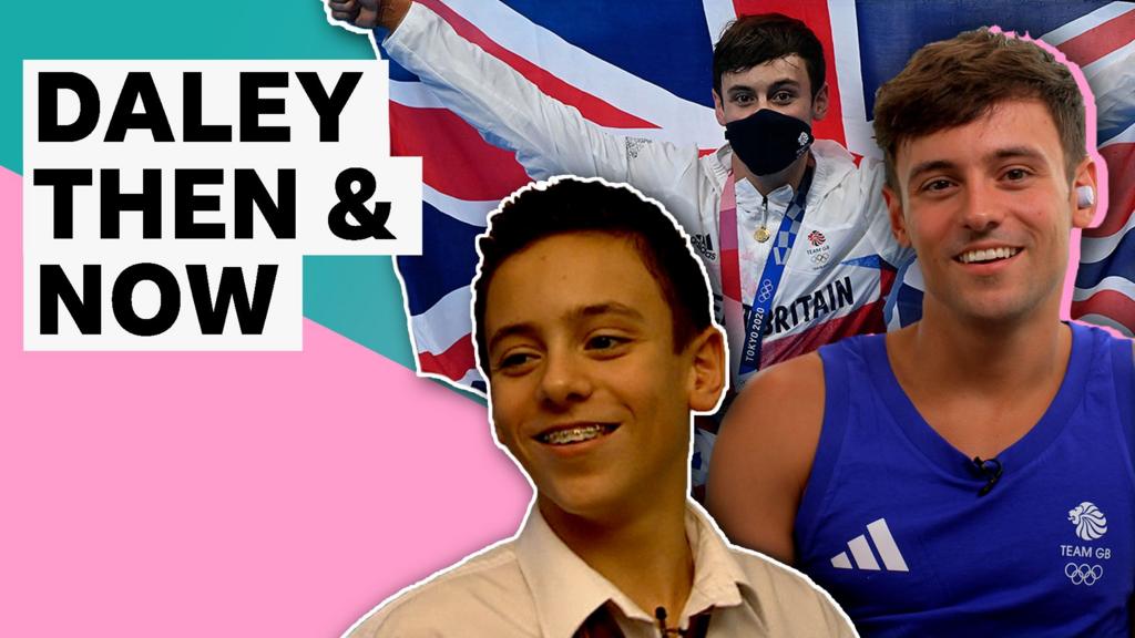 Daley watches back 13-year-old self in 'surreal' BBC interview