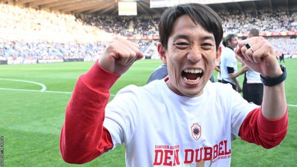 Koji Miyoshi was part of the Royal Antwerp side who won the Belgian top flight title last season