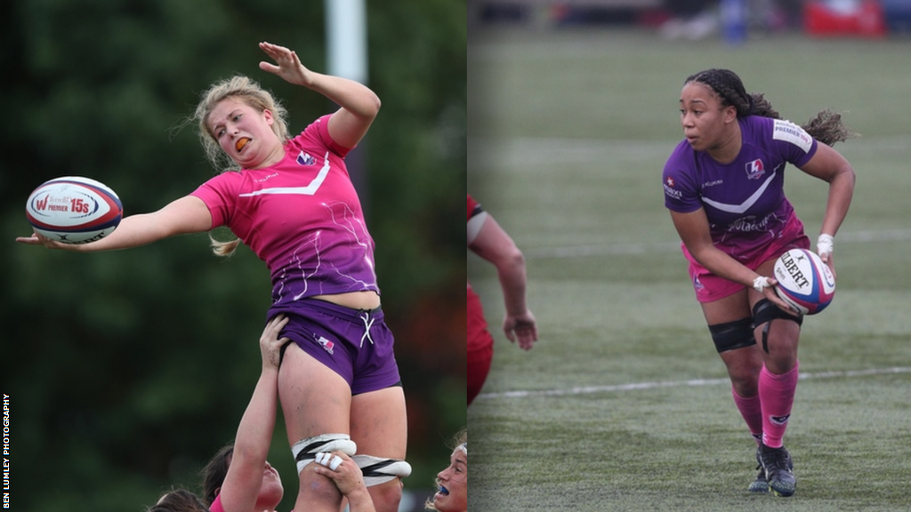 Morwenna Talling and Sadia Kabeya in action for Loughborough Lightning