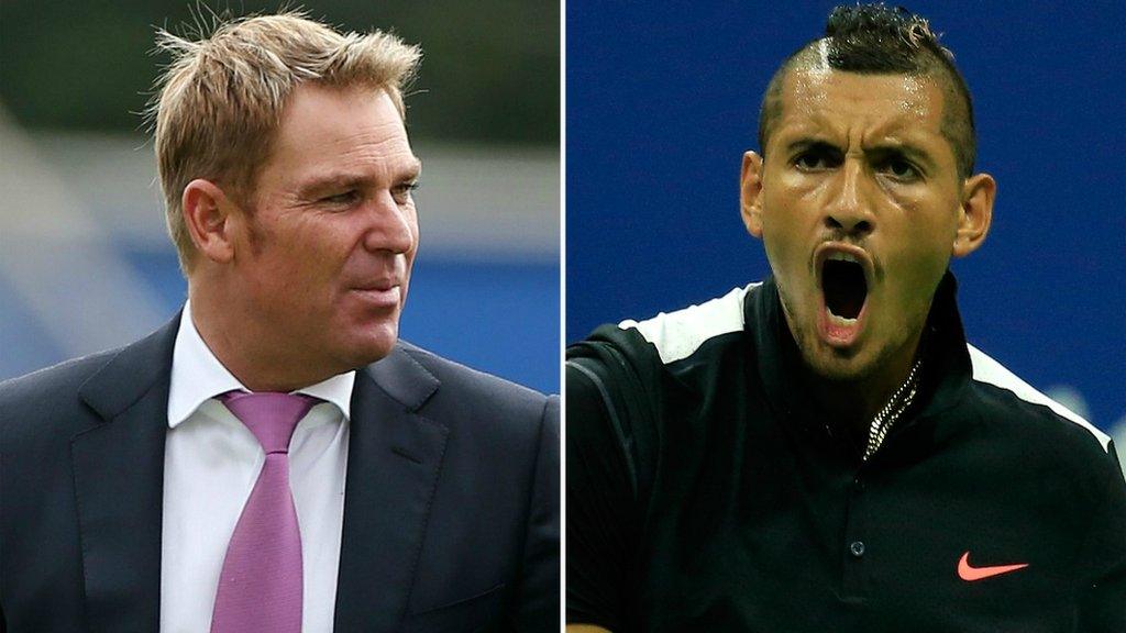 Shane Warne and Nick Kyrgios