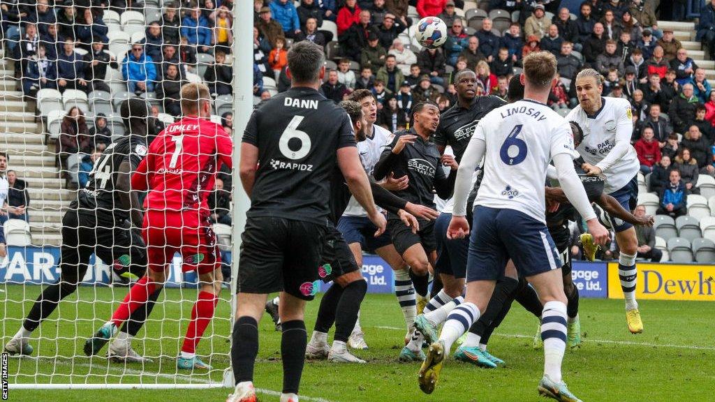 Brad Potts scores for Preston