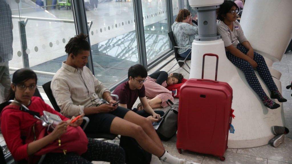 Passengers stranded at airport