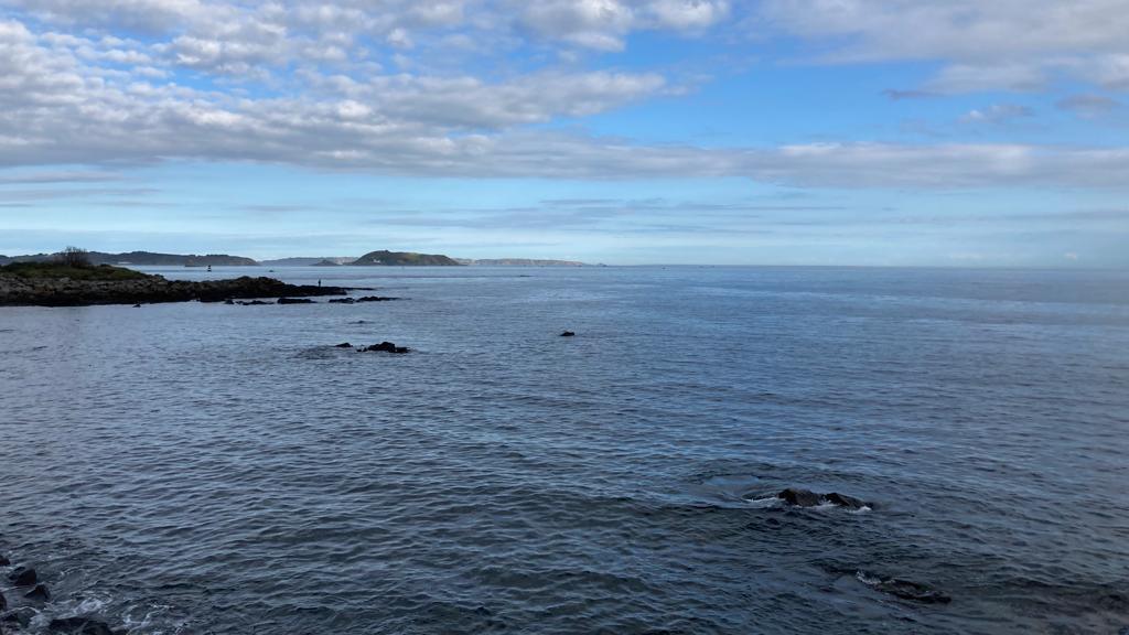 View of Herm and Jethou from Guernsey's west coast