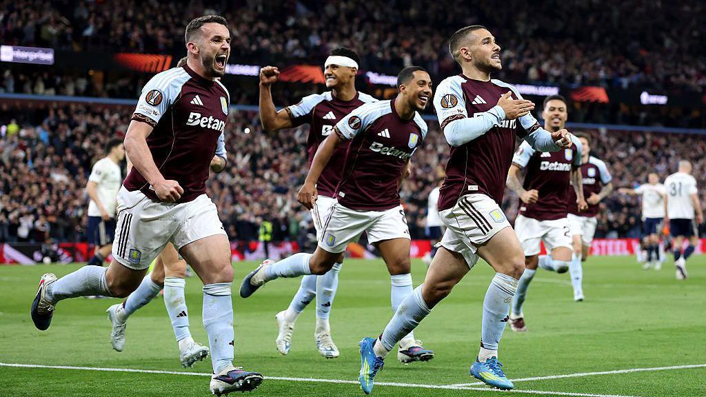 Emi Buendia and Aston Villa celebrate 