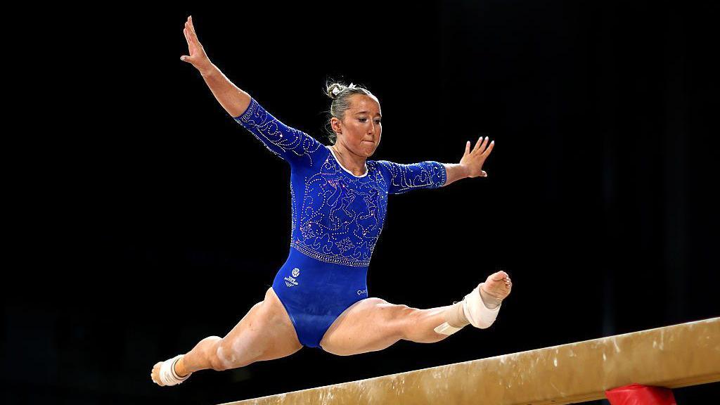 Lottie Smith during a training session for the artistic gymnastics