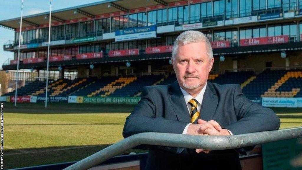 Former Worcester Warriors CEO Jim O'Toole at Sixways