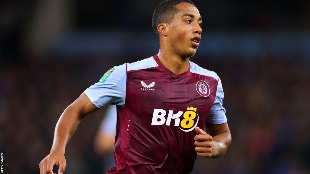 Youri Tielemans of Aston Villa in the Carabao Cup Third Round match between Aston Villa and Everton