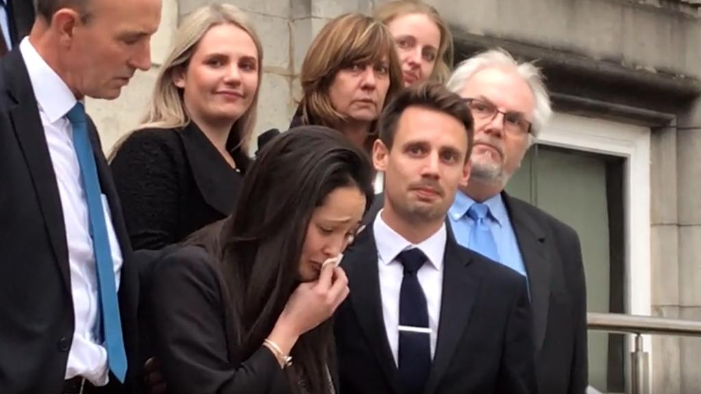 Sarah and Tom Richford outside Maidstone Coroner's Court after the conclusion of the inquest into the death of their son Harry - 24 January 2020