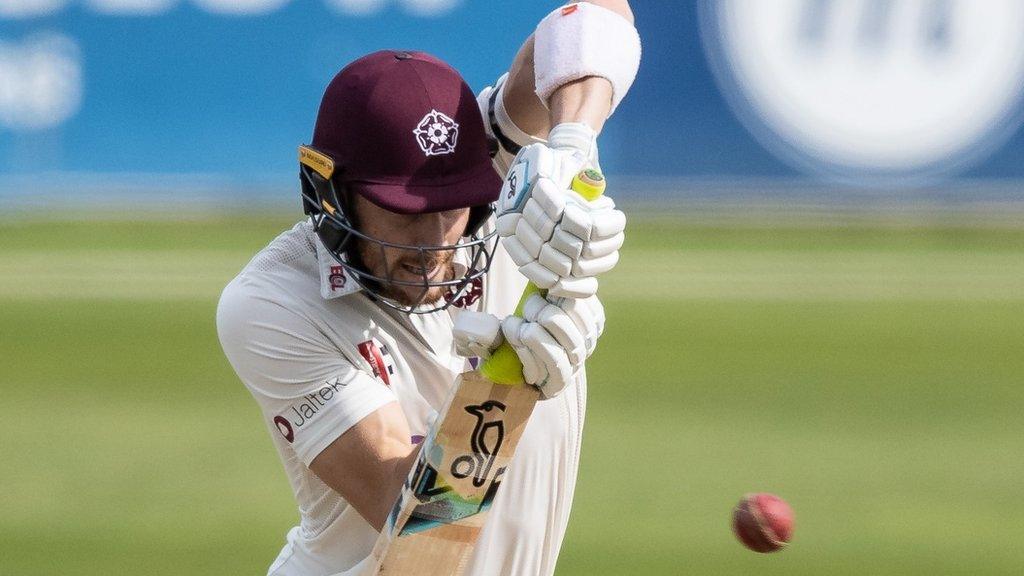 Northants' Rob Keogh was 101 not out overnight at Canterbury