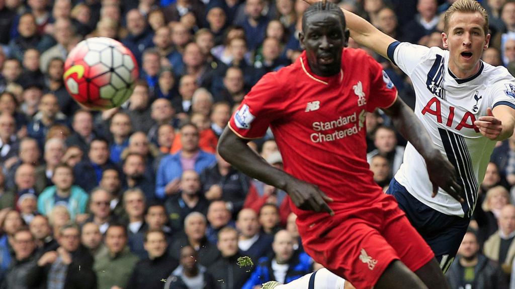 Tottenham striker Harry Kane in action against Liverpool