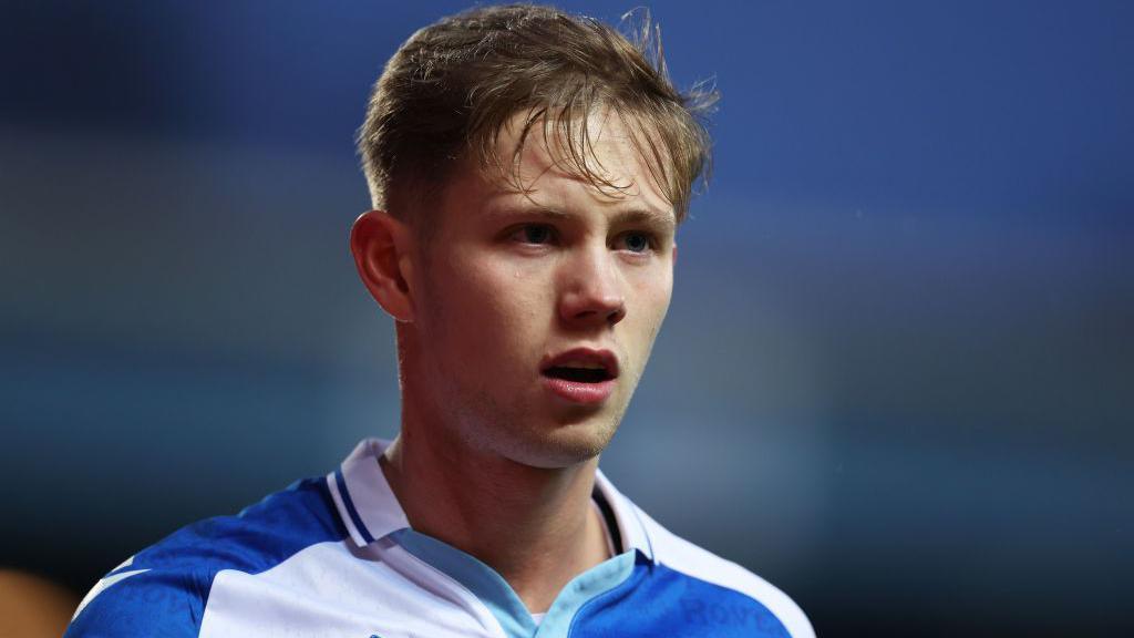 Jake Garrett in action for Blackburn Rovers