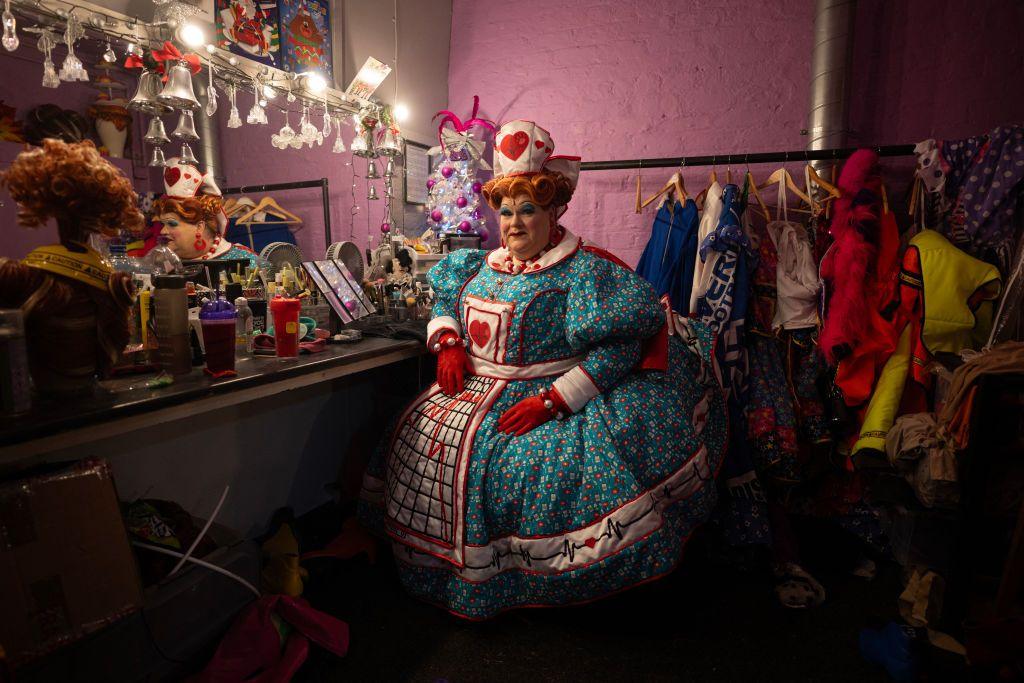 Actor Richard Aucott in his dressing room 