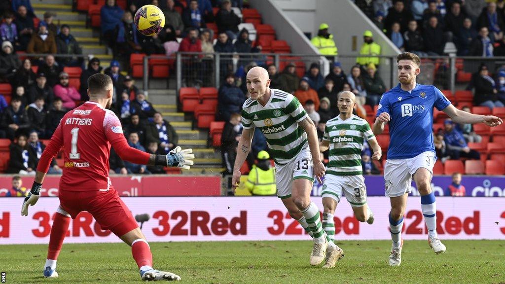 Aaron Mooy scores for Celtic against St Johnstone