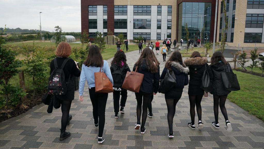 Pupils going to school