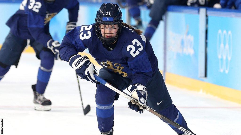 Sanni Hakala playing for Finland