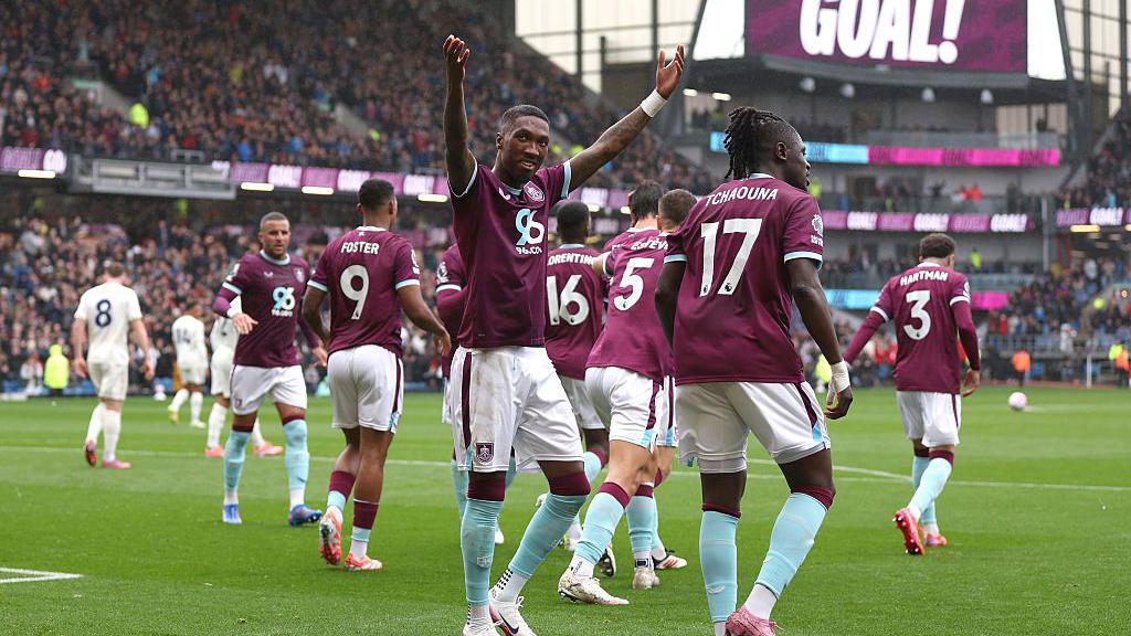 Jaidon Anthony celebrates scoring for Burnley