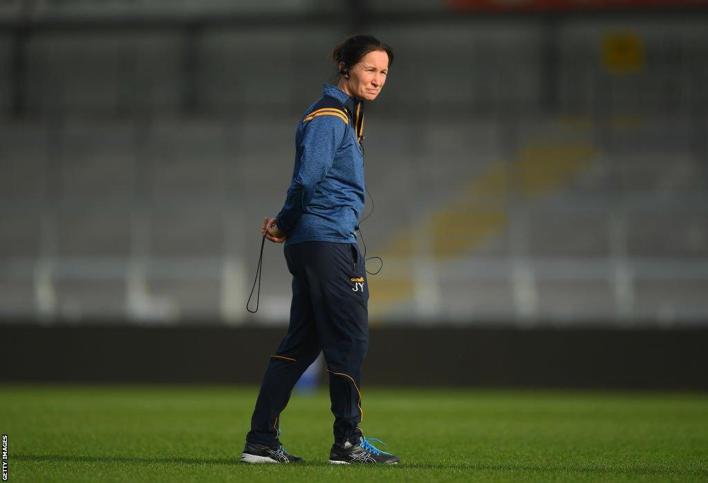 Jo Yapp during a Rugby Union coaching session