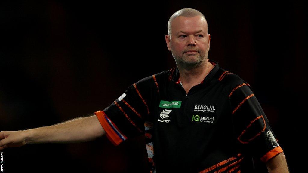 Raymond van Barneveld playing at PDC World Darts Championship