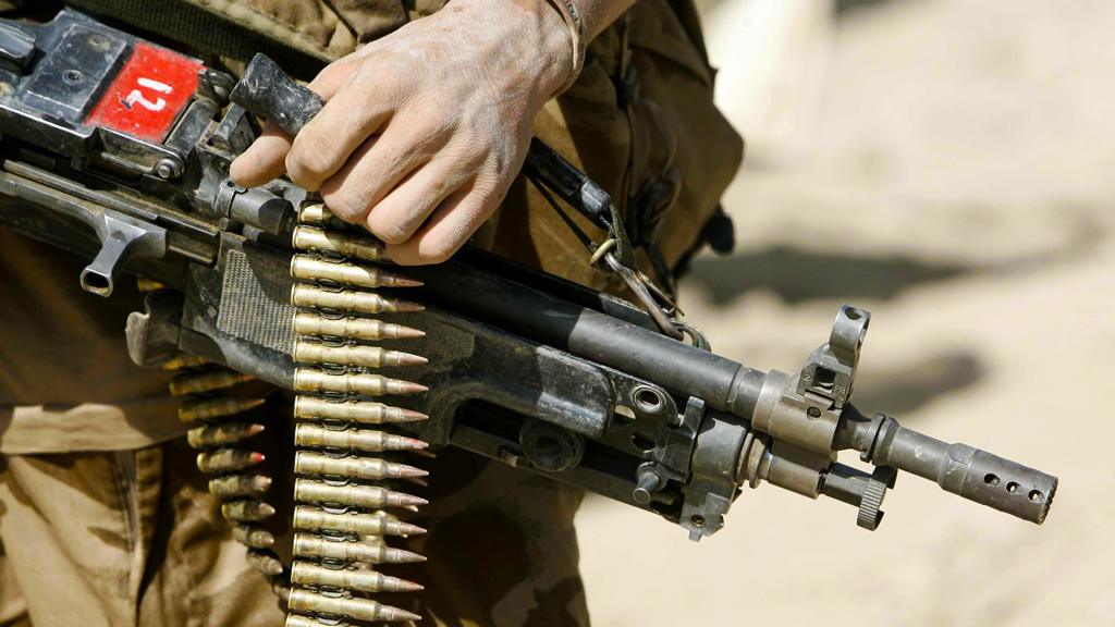 UK soldier in southern Afghanistan, August 2007