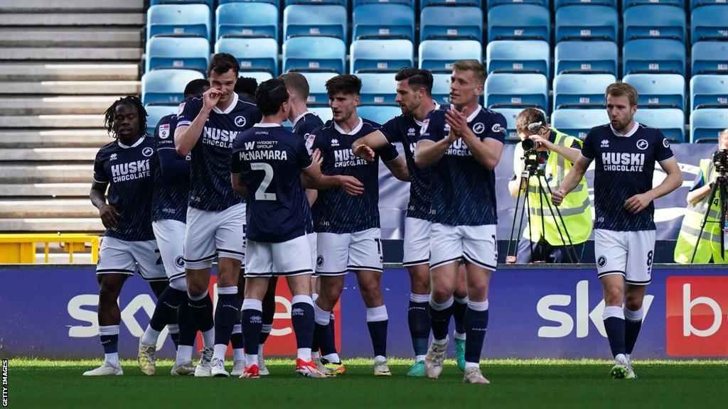 Millwall celebrate second goal