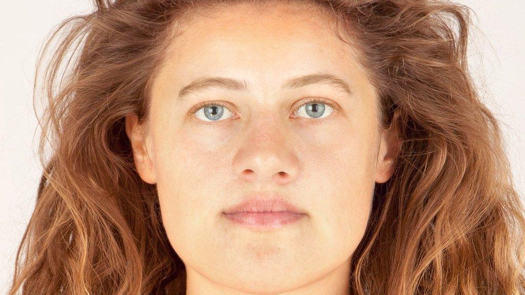 Facial reconstruction of Bronze Age woman Ava