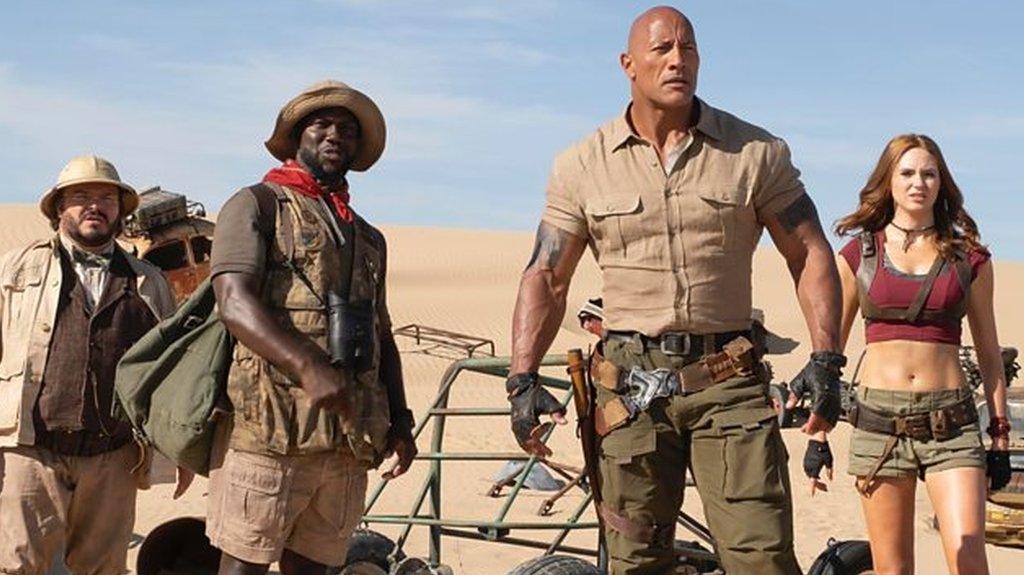 press-pic-of-jumanji-featuring-dwayne-johnson-kevin-hart-karen-gillan-and-jack-black