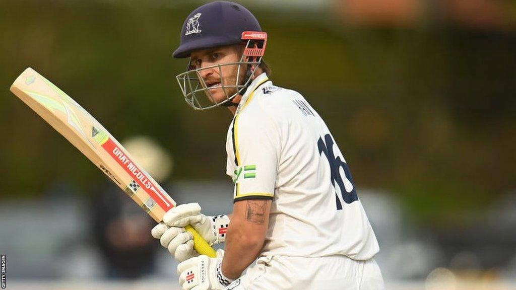 Sam Hain's unbeaten 165 for Warwickshire was his second century in successive matches