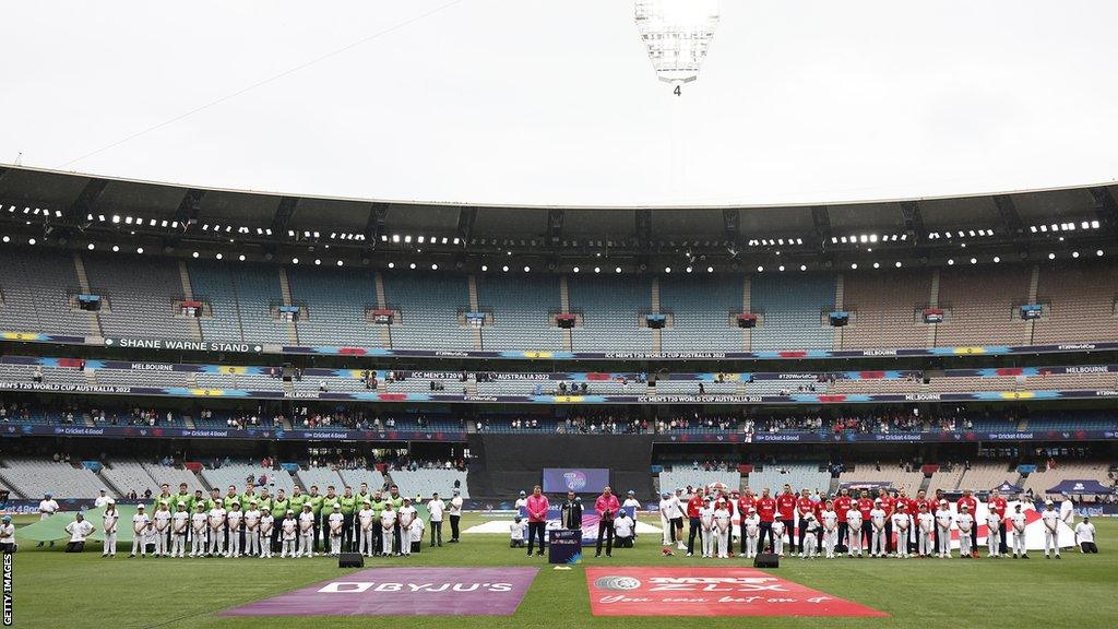 England and Ireland at T20 World Cup in Melbourne