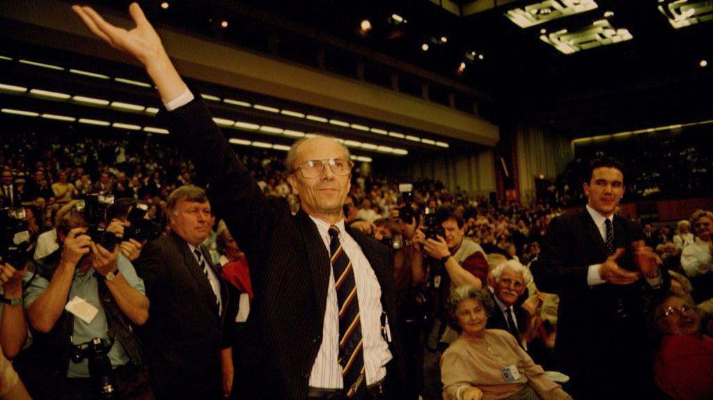 Norman Tebbit at the 1992 Conservative party conference