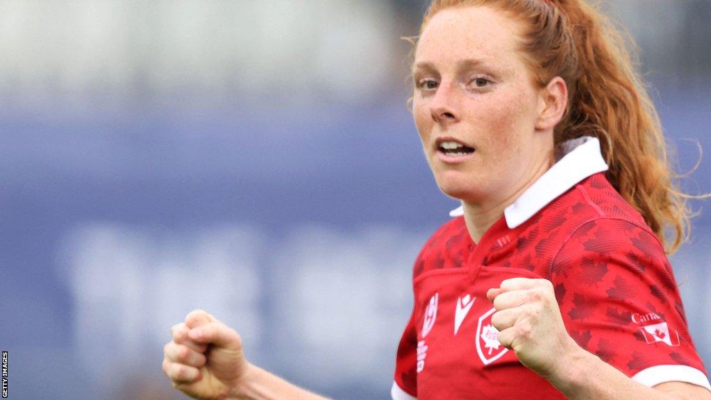 Alex Tessier playing for Canada during the 2021 Rugby World Cup