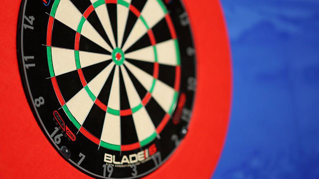 A Winmau Blade 6 dartboard