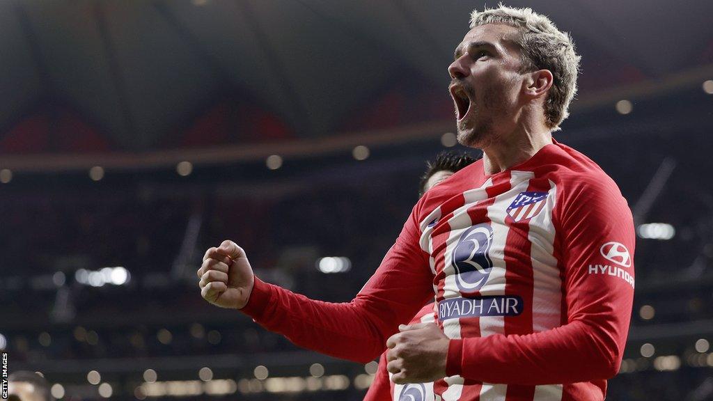 Antoine Griezmann scored in each half for Atletico