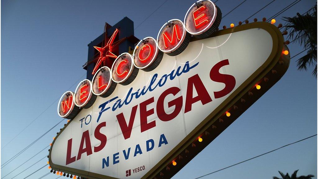 Las Vegas road sign