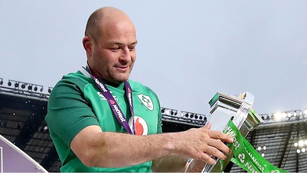 Rory Best with the Six Nations Trophy