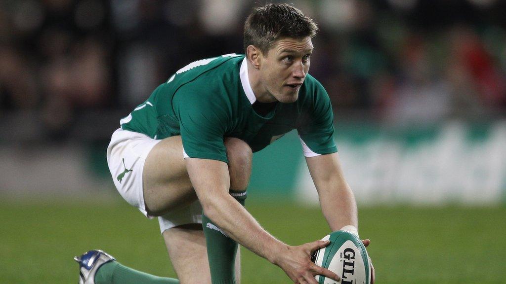 Ronan O'Gara in action for Ireland