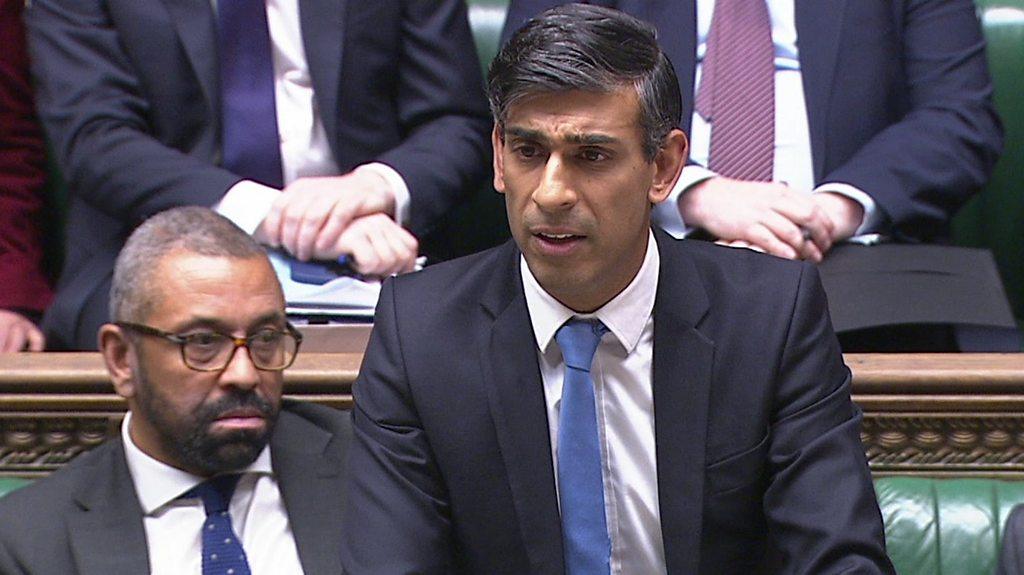 Rishi Sunak speaking in the Commons