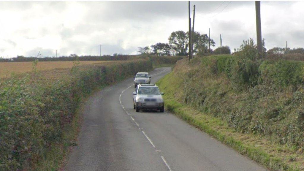 B3327 between Watergate Bridge and Stibb Cross