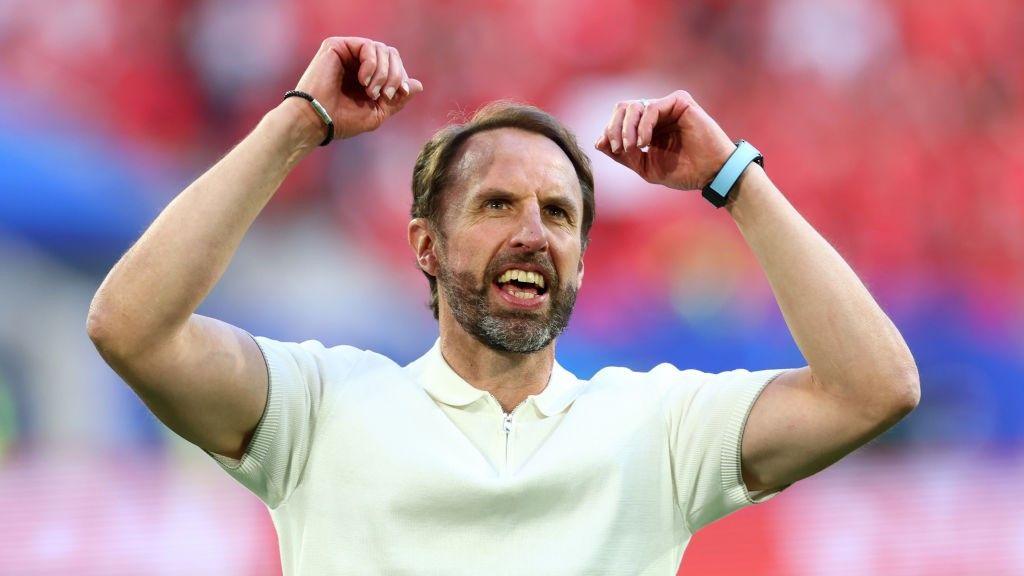 Gareth Southgate celebrates