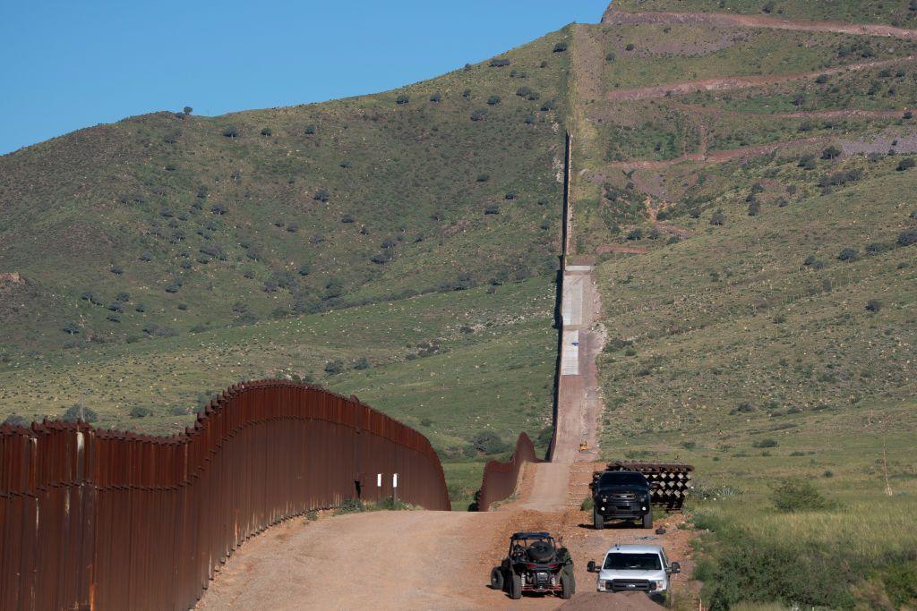 Border wall along southern border